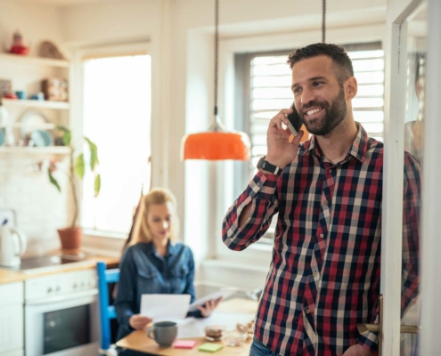 Man talking on the phone